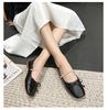 New Women Flats Shoes Spring Girl Round Toe Crystal Casual Leather Shoes Fashion Slip-on Loafers Big Size 33-43
