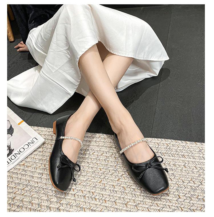 New Women Flats Shoes Spring Girl Round Toe Crystal Casual Leather Shoes Fashion Slip-on Loafers Big Size 33-43