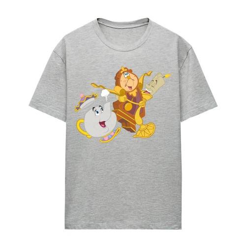 Beauty And The Beast Womens/Ladies Potts Cogsworth Lumiere Heather T-Shirt