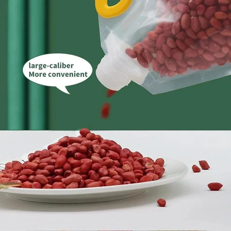 Portable Food Packaging Bag Transparent Self-standing Spray Pocket Food Bag Food Packaging Bag Liquid Solid Travel Storage Bags