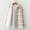 Navava Women Thick Fleece Check Long Sleeve Shirt Nb2386