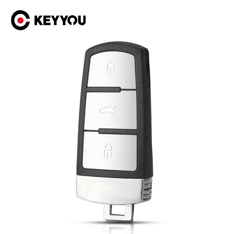 KEYYOU Smart Remote 3 Buttons Car Key Blank Case For Volkswagen VW Passat CC B6 B7 B7L CC R36 Maogotan B5 Passat Key Shell