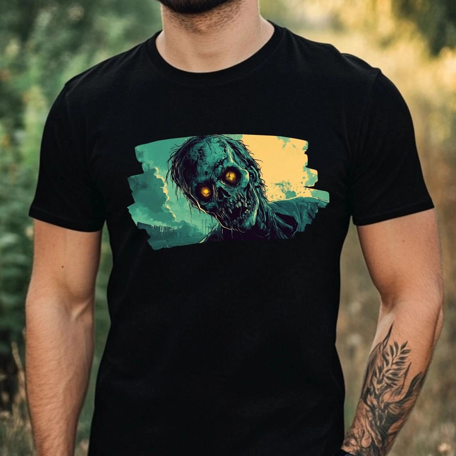 T-Shirt Herren Zombie Motiv Baumwolle Größe XS bis 5XL XS