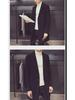 Red Woolen Men's Mid-Length Korean Style Slim Windbreaker Coat