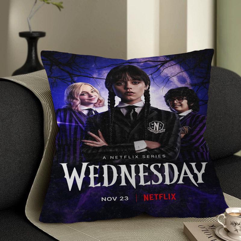 

Wednesday Office Cushion Pillowcase Car Cushion Cover45X45CM Lumbar Pillowcase Sofa Pillowcover 16x16Inch