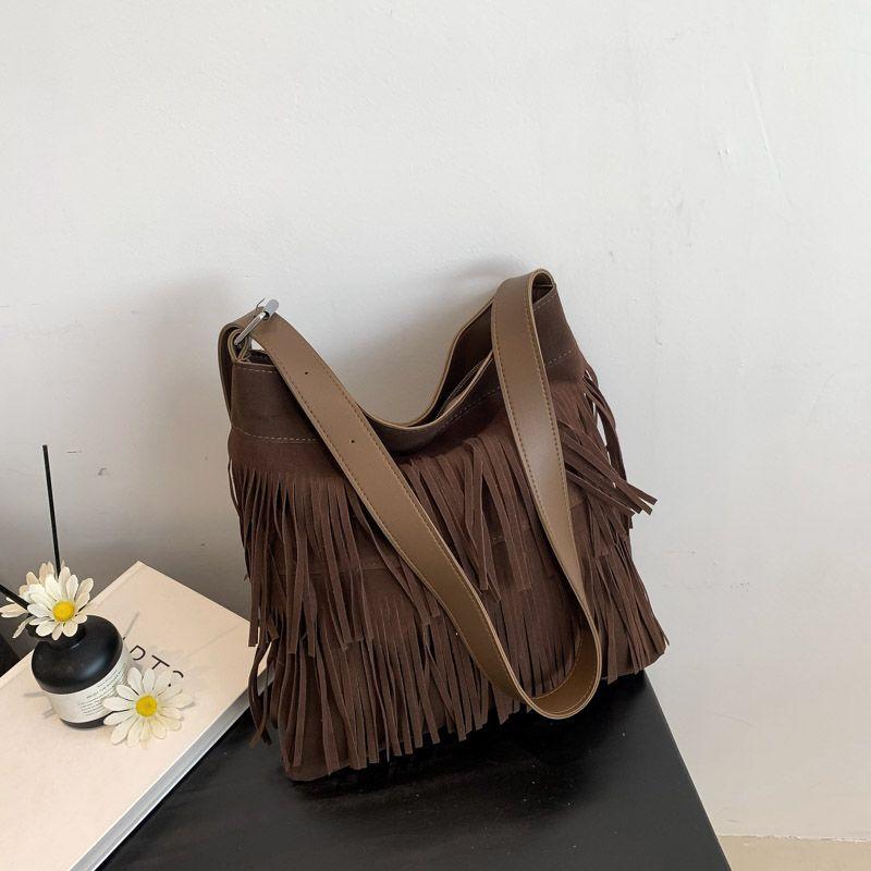 Tassel Personality Autumn Fashion Casual Large Capacity Autumn New Trend Casual Simple Crossbody Shoulder Bag Women