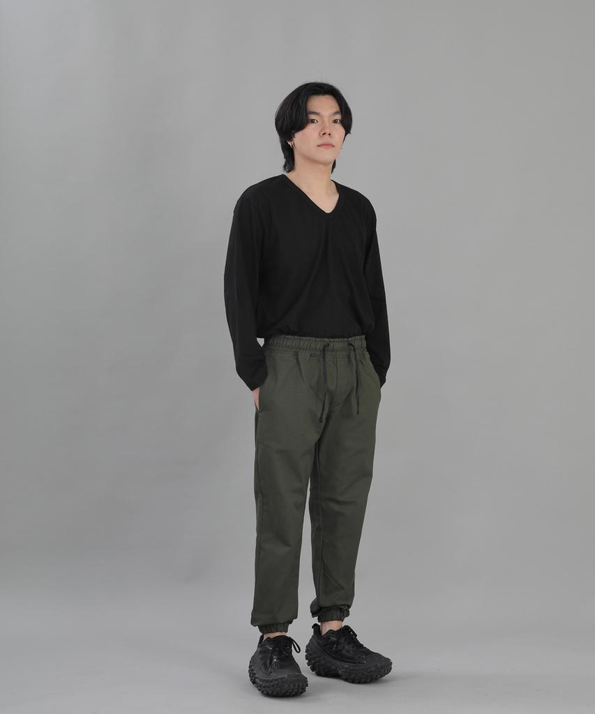 Seinteukeulu Wide Tapered Jogger Pants Wrg-358 Khaki