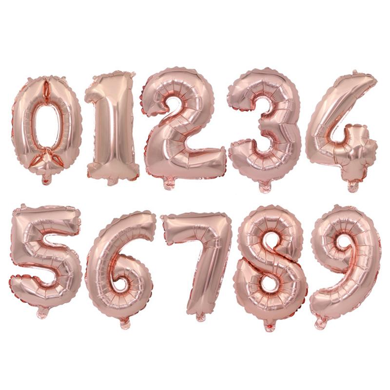 Birthday Decoration Digit Balloon Wedding Valentine's Day Anniversary Festival Children's Birthday Party DIY Ornament Balloons