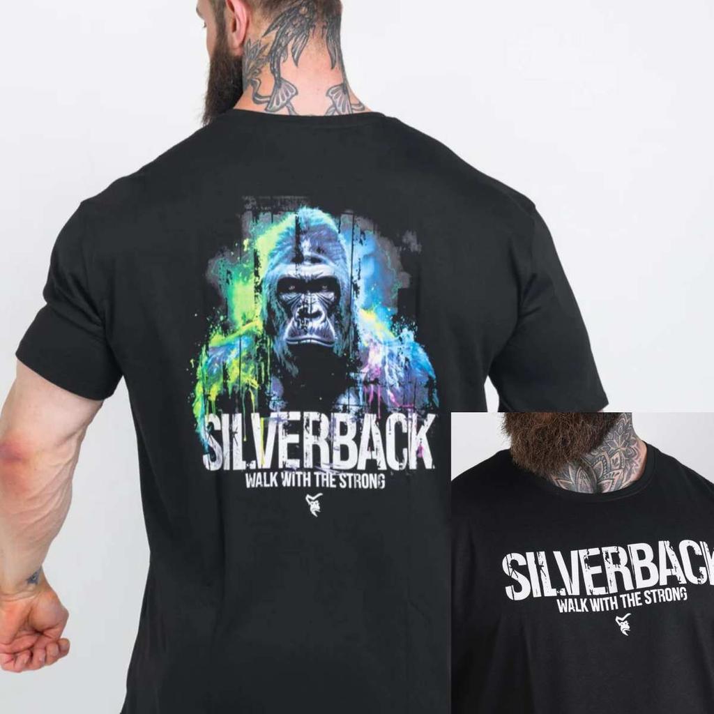 Tricou de antrenament Silverback Fitness Gym Casual pentru bărbați și femei Brand de lux Top 2026 Nou Trend Logo Artistic Doodle