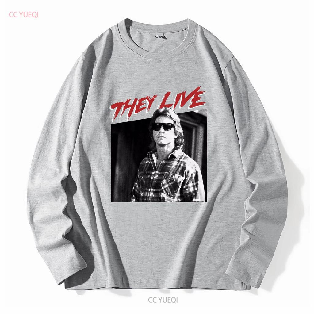 John Carpenters Horrorfilm Sie leben Roddy Piper Flanell Herren T-Shirt vintage gewaschen Designerkleidung Lässig atmungsaktiv