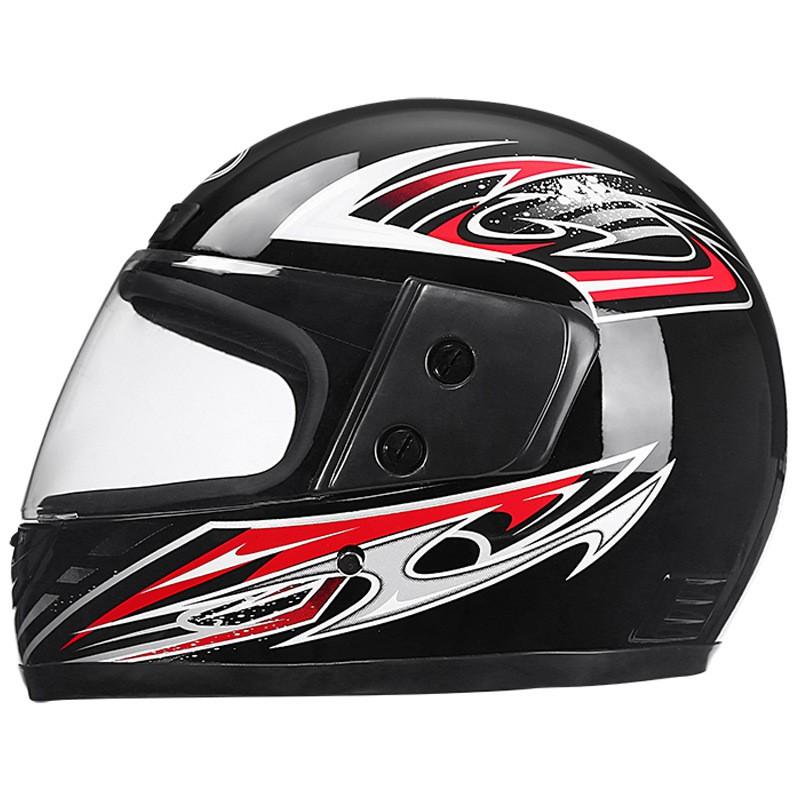 Full Face Motorcycle Helmet Adults Unisex Scooter Bike Riding Safety Gear Black Red Blue Gray PP Material