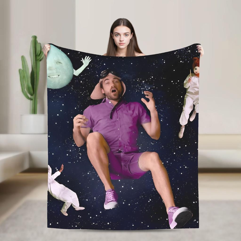 Danny Go Cartoon Flannel Blankets Warm Soft Throw Blanket for Home Decor Travel Office Street Trend Bedspread Sofa Bed Cover