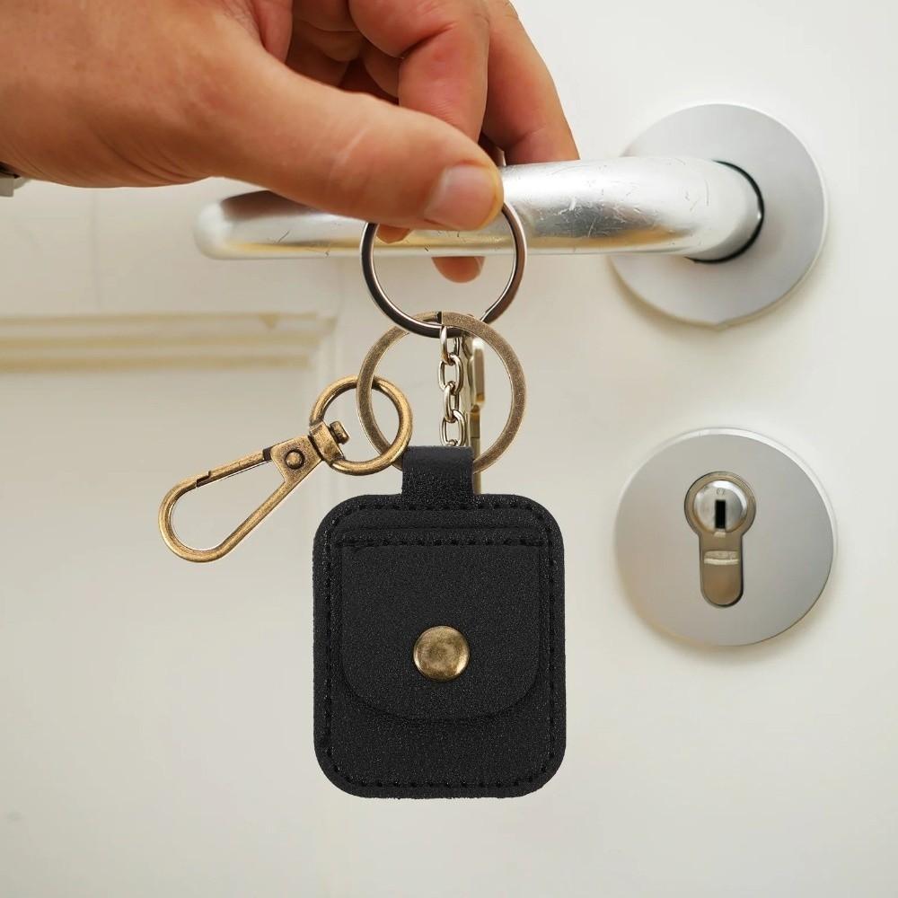 Portable Coin Holder Key Ring Faux Mini Wallet Lightweight Leather Ring Jewelry Pouch Storage