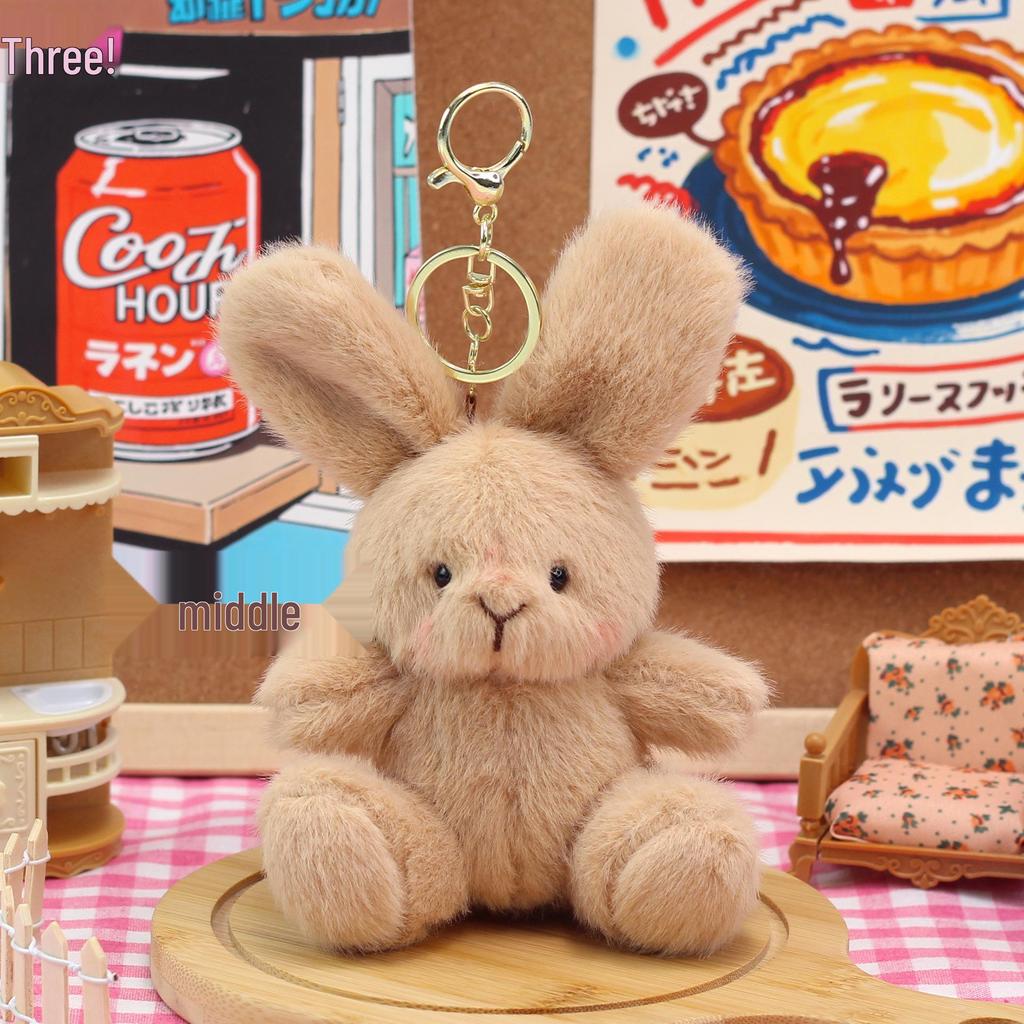 Adorable Long-Eared Rabbit Plush Keychain Ornament