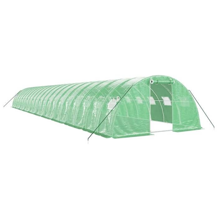 VidaXL Greenhouse with Green Steel Frame 80 M² 20x4x2 M, Polytunnel, Cold Frame, Tomato Greenhouse, Garden Greenhouse, 3188069