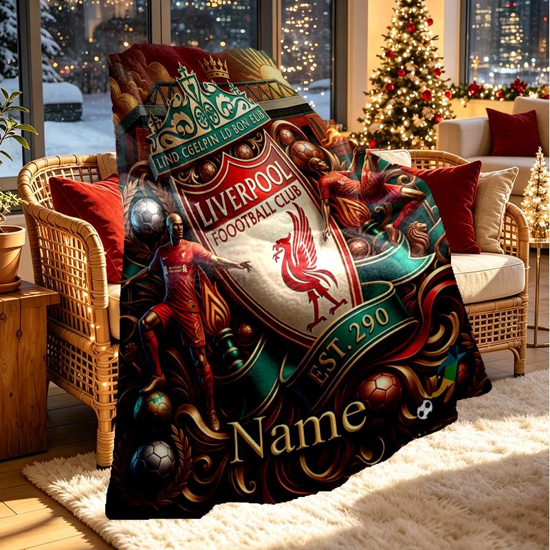 Custom Name Personalized LFC Print Blanket, Home Decor, Bedroom, Sofa, Camping, Couch, Gifts for Birthday Christmas