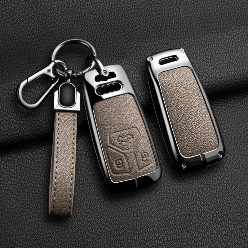 Husă Portchei din Aliaj de Zinc cu Piele pentru A5 A6 A7 A8 A4 RS3 RS4 SLINE Q3 Q5 Q7 Q8 B6 B7 B8, Decoratiuni Cheie, Carcasă