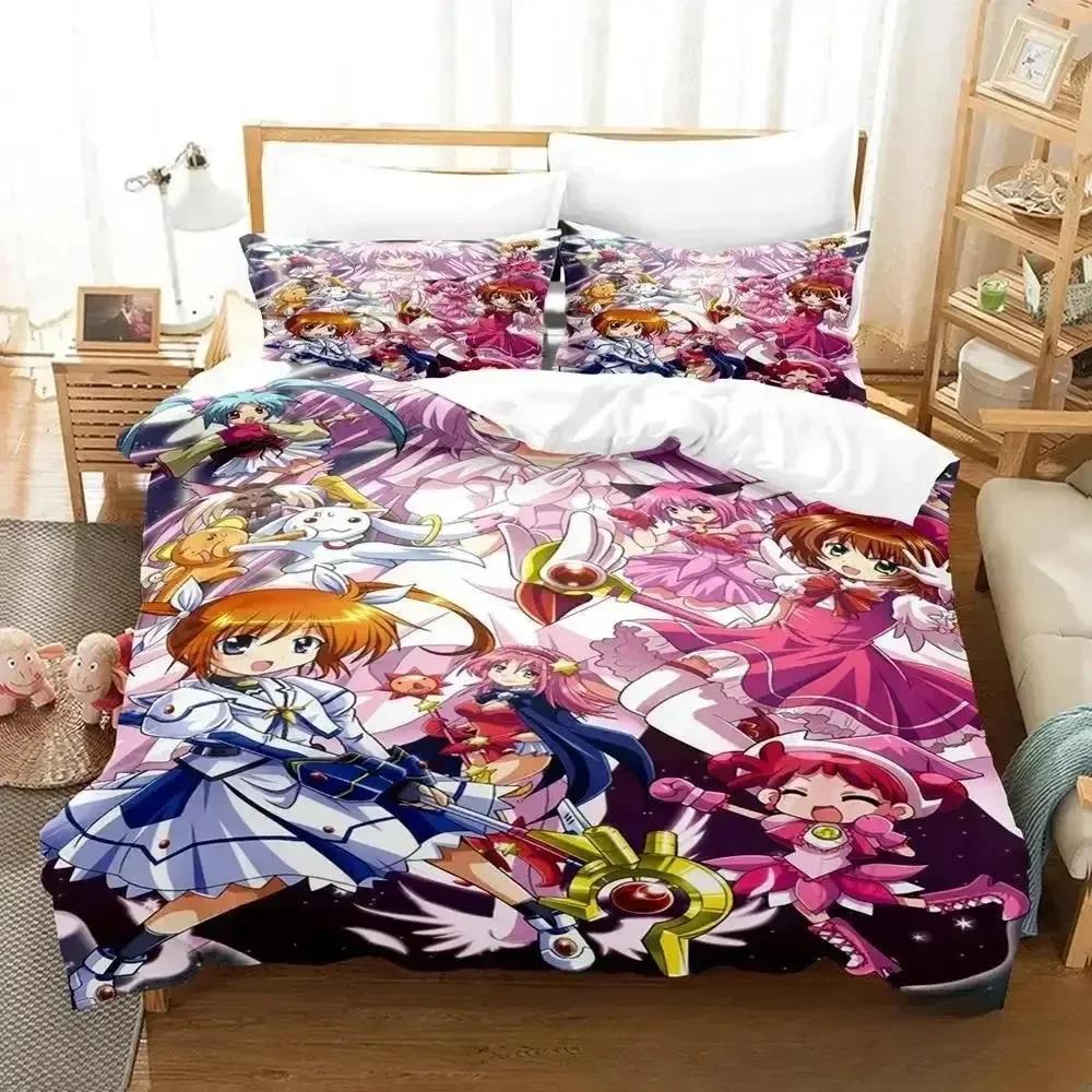 Comforter Print Anime Wedding Peach Bedding Set Bed Set Comforter King Queen Size Boys Adult Bedding