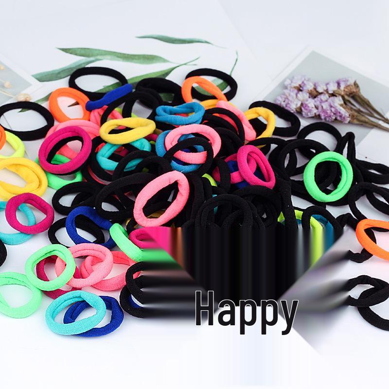 Korean Style Children's Hair Tie - High Elasticity Terry Cloth Ring Accessory