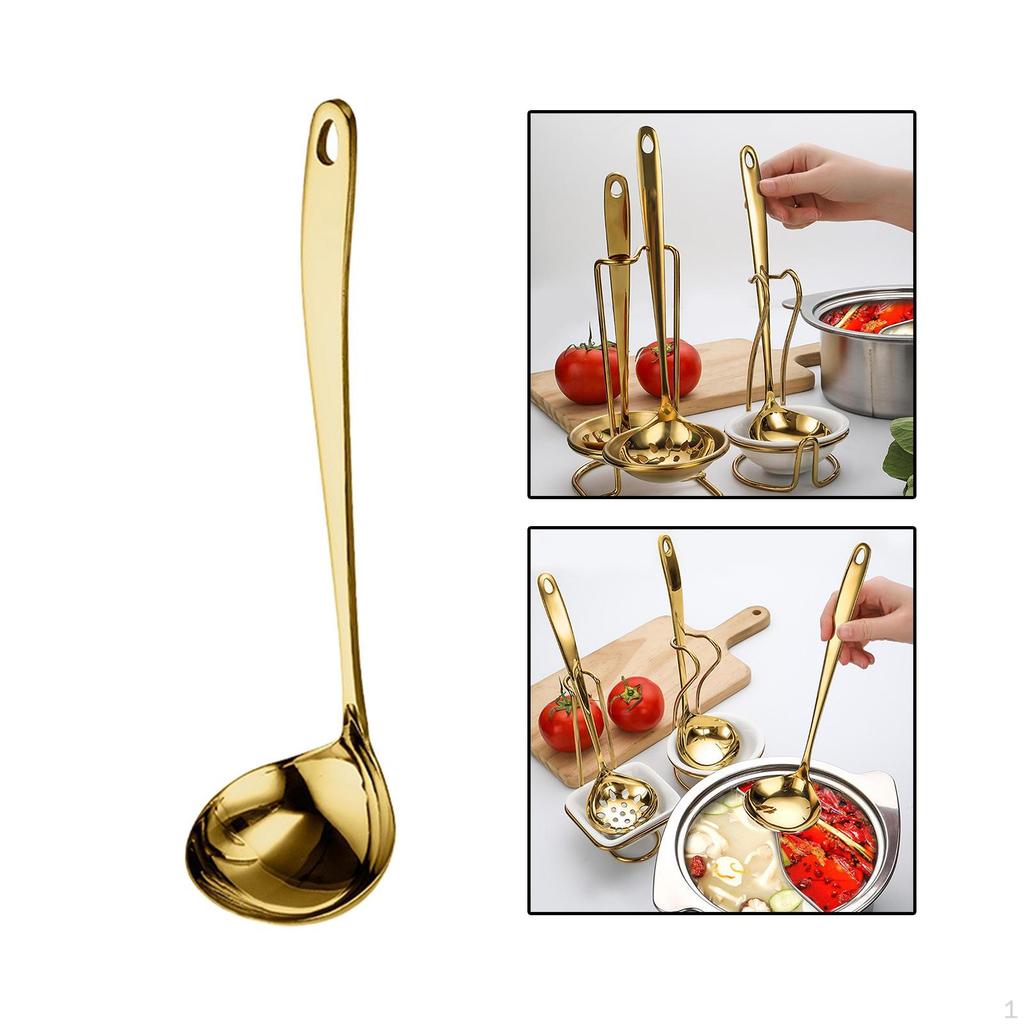 Lingură de servire pentru gătit, multifuncțional 10,6 inchi portabil cu cârlig, ustensilă