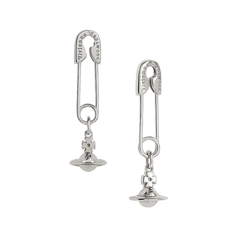 

Vivienne Westwood Safety Pin Design Earrings Women earrings Silver 8050889973461 Basic Packaging-Dust Bag+Box