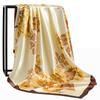 New 90*90Cm Retro Women Silk Scarf Bandanna Fashion Bohemian Pattern Square Hijab Lady Wrap Headband Foulard Muffler