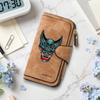 Gothic Demon Pattern Long Wallet Gothic Dark Style Demon Print Wallet