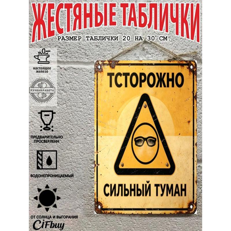 Metal Warning Sign Poster for Country House Decor, 20x30cm