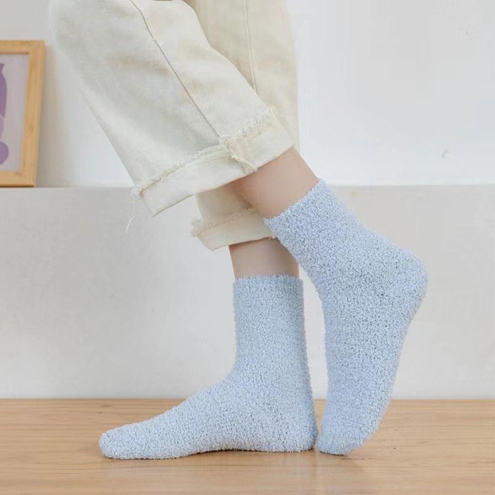Flauschige Gemütliche Korall samt Socken Winter Warm Schlaf Socken Mode Winter Warm Socken Unisex