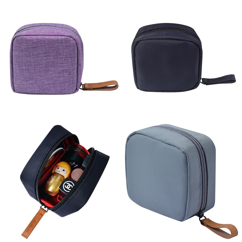 Portable Travel Makeup Bag With Nylon Material Compact Organizer For Cosmetics And Toiletry Storage