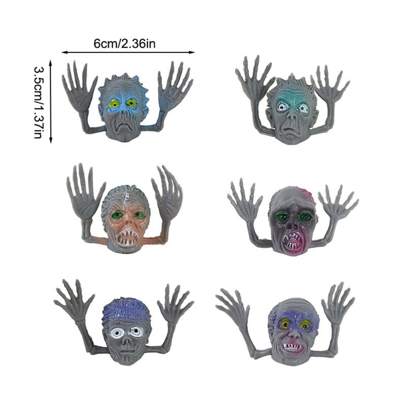 5/10Pcs Monster Finger Puppets Mini Ghost Head Zombie Story Time Kids Funny Toy Children Birthday Party Halloween Christmas Gift