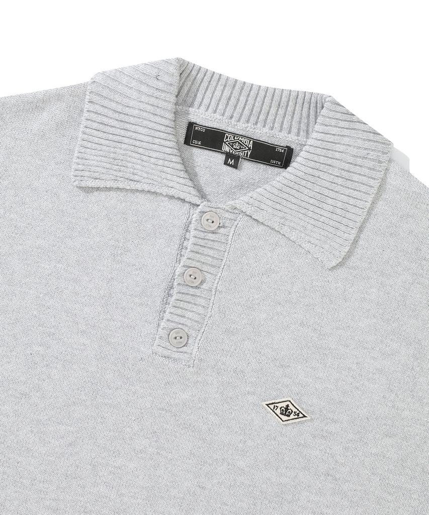 COLUMBIA UNIVERSITY 1754 Crown Over-Fit Half Sweater Light M Gray
