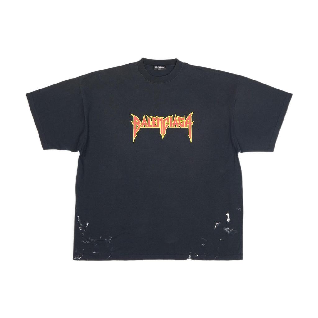 Balenciaga T Shirts Men's Black Crew Neck Moderate 694576TMV880105