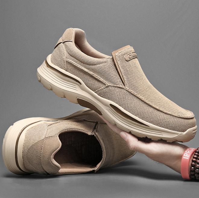 Klassische Herren Canvas Schuhe EVA Weiche Sohle Leichte Freizeit Stoffschuhe Einfache Slipper Plateau Loafer Rutschfeste Arbeitsschuhe Übergröße