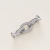 1/2Pcs/Pack 14/18K Gold Plated Inlaid Zircon Connector End Caps Fastener Clasps for DIY Jewelry Bracelet Making Accessories