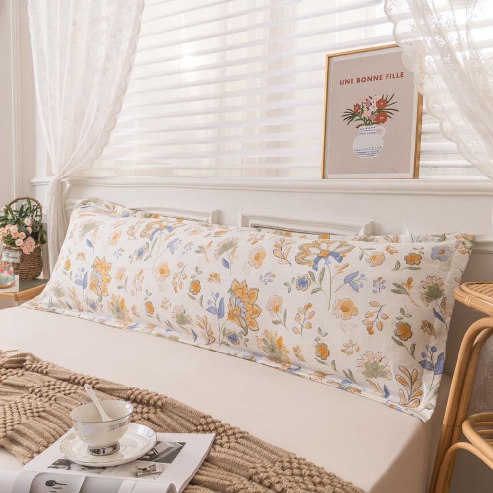 Skin-friendly Flower Couple Pillowcase Rectangular Pillowslip Household Pillow Cover Bedroom