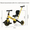 Safety Children's Scooters Portable Non-slip 3 Wheel Balance Bikes for Kids Aged 1-3 Lightweight Pedal Bicycles with Push Handle
