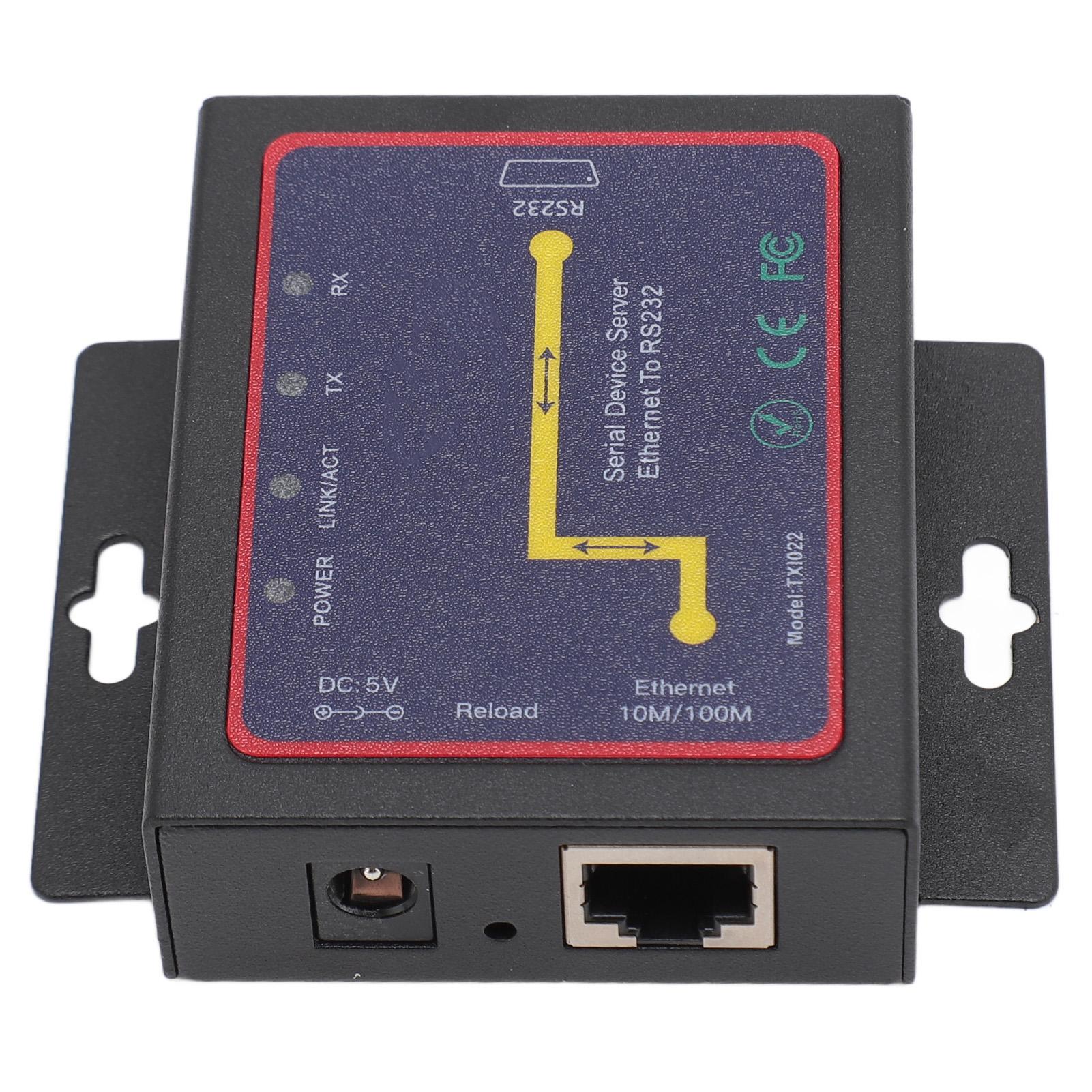 

TXI022 RJ45 - RS232 послідовний мережевий адаптер двонаправленої передачі TCP IP послідовний мережевий адаптер US PLUG