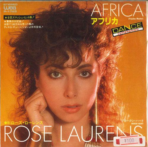 

7inch Record ROSE LAURENS - Africa / Broken Heart P1769 WEA 1983 Japan Pop Used
