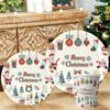 2025 Christmas Party Disposable Tableware Santa Claus Pattern Paper Plates Cups Christmas Tree Napkin Merry Christmas Supplies