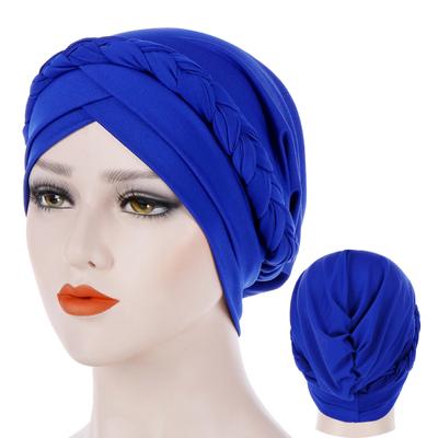 Stirnkreuz Turban Haube Für Frauen Einfarbige Baumwollzopf Innen Hijabs Indischer Wickel Hijab Untertuch Mützen Muslimischer Kopfschmuck