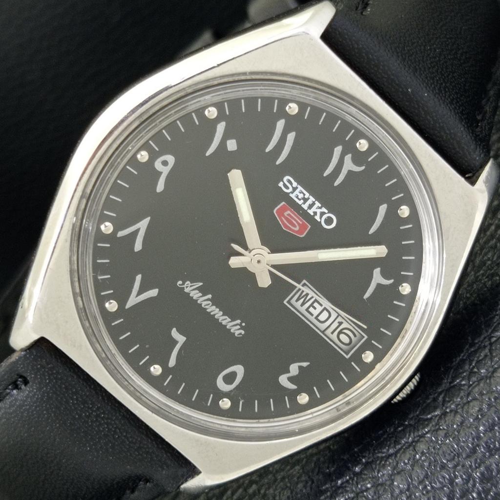 

Seiko 5 АВТОМАТИЧЕСКИЕ ВИНТАЖНЫЕ 6309A ЯПОНИЯ МУЖСКИЕ ЧАСЫ С АРАБСКИМ ЧЕРНЫМ ЦИФЕРБЛАТОМ a702656-1 R209-a702656
