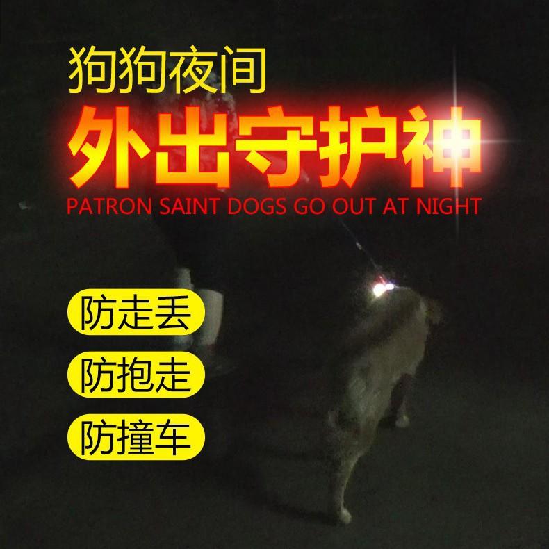 Dog Nighttime Travel Anti-Lost Walking Dog Special Luminous Pendant Flashing Hanging Pendant Pet Accessories Tag Night Light