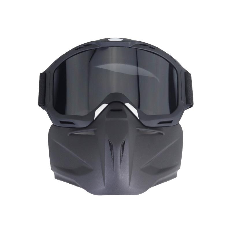 New Stock Motorcycle Off-road Goggles Detachable Face Mask For Riding Exclusive Motorcycle Goggles Face Mask