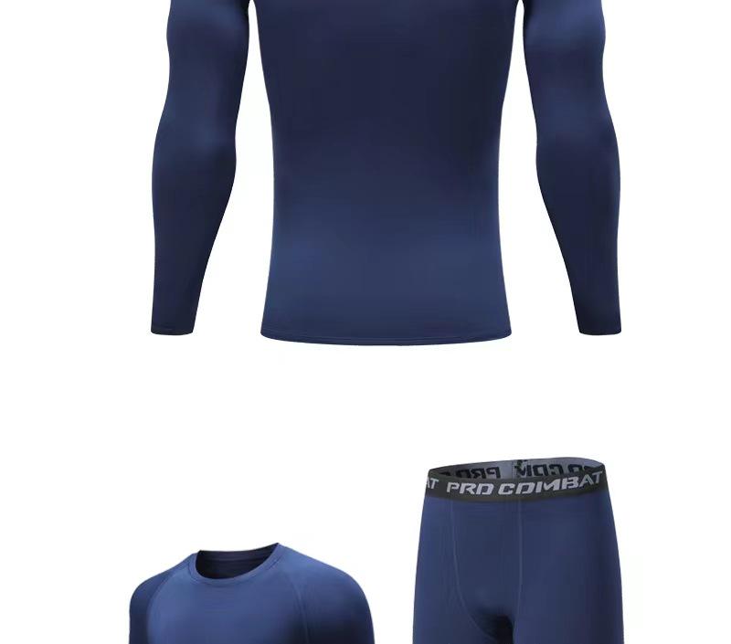 Men's Fleece-Lined Winter Thermal Quick-Dry Sports Base Layer Set