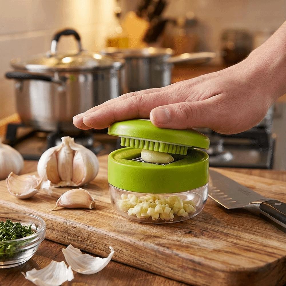 with Storage Case Mini Garlic Press Stainless Steel Garlic Chopper Garlic Paste Maker Home Use