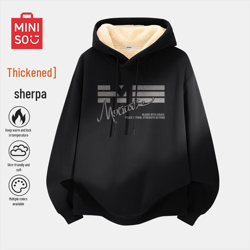 

MINISO Men s Lambswool Hooded Sweatshirt 3XL