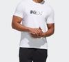 Adidas T Shirts Men's White Crew Neck Moderate Straight Fit GH4418