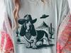 Vintage Basset Hound UFO Shirt – Western Cowboy Basset Tee, Retro Alien Dog T-Shirt, Perfect Gift for Basset Mom, Dad & Dog Lovers