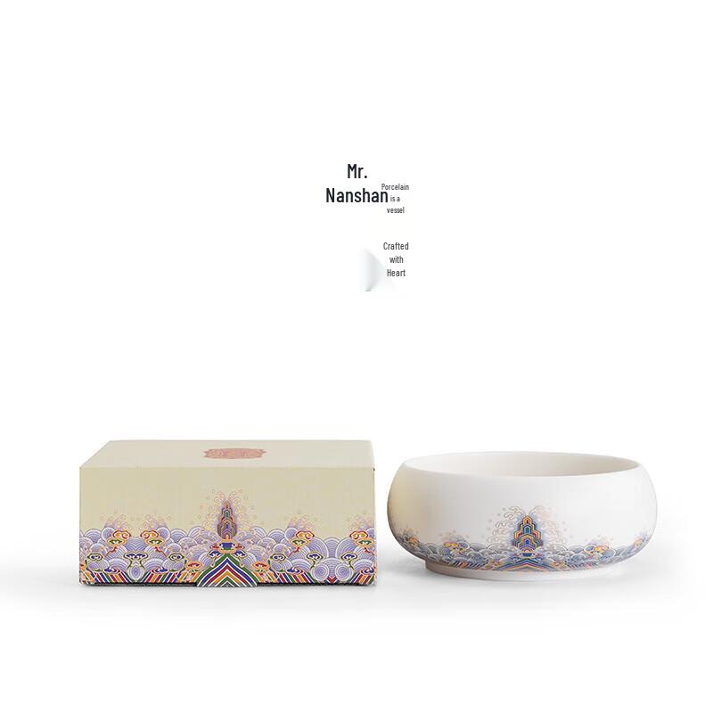 

Nanshan Ceramic Tea Wash Bowl, Large, Sea Cliff Pattern